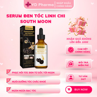 Serum Đen Tóc Linh Chi SOUTH MOON, Tinh Chất Làm Đen Tóc, Giảm Chẻ Ngọn, Tóc Cải Thiện Tóc Hư Tổn 30ML| Moska Shop