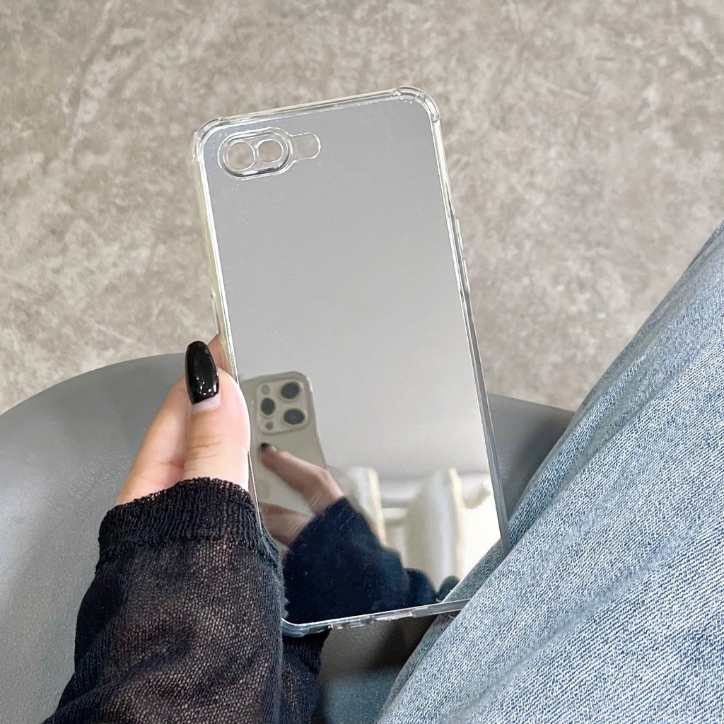 [ Oppo A1K/Realme C2 ] Ốp Lưng Gương Silicon Chống Sốc