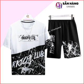  Bộ Nam Hè, Sét Thể Thao Mặc Nhà In Hình Heo Chất Thun Mè Co Dãn 4 Chiều Đen Phong Cách