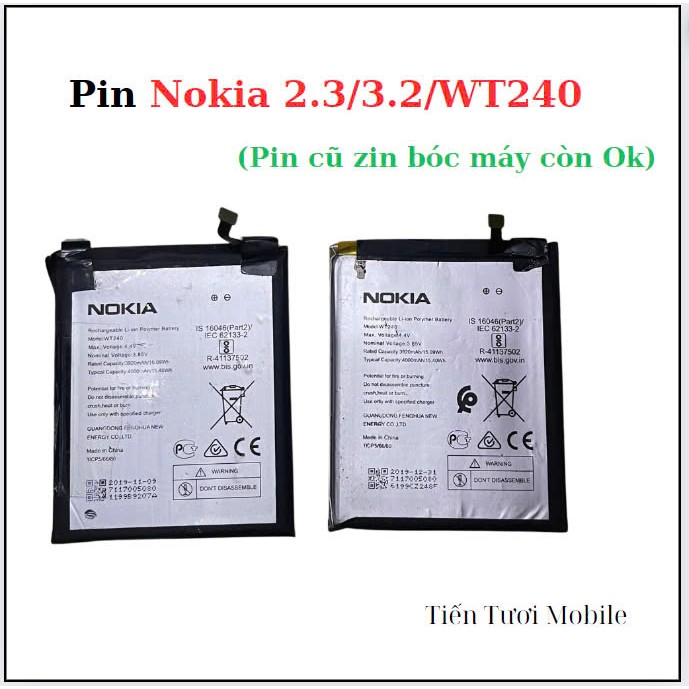 Pin Nokia 2.3 / Nokia 3.2 / Nokia 5.2 (WT240 / TA-1206) (pin zin bóc máy)