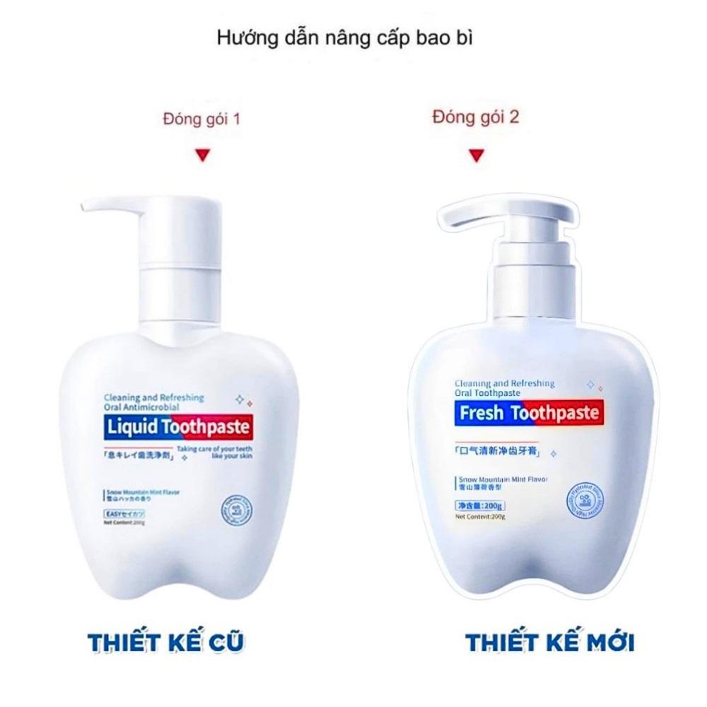 Kem Đánh Răng LIQUID TOOTHPASTE - Kem Đánh Răng LIQUID TOOTHPASTE Bạc Hà Thơm Mát Giúp Răng Trắng Sáng