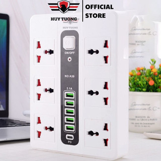 Ổ Cắm Điện USB Đa Năng Cao Cấp Chống Giật Dây Dài 4m, 2 Cổng Cắm USB Có Chốt An Toàn Tiện Dụng