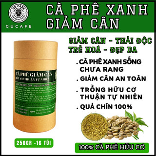 Cà phê xanh giảm cân gucafe - cafe hữu cơ làm gầy, kháng mỡ, cà phê xanh sống chưa rang, cafe thải độc, đẹp da, trẻ hoá