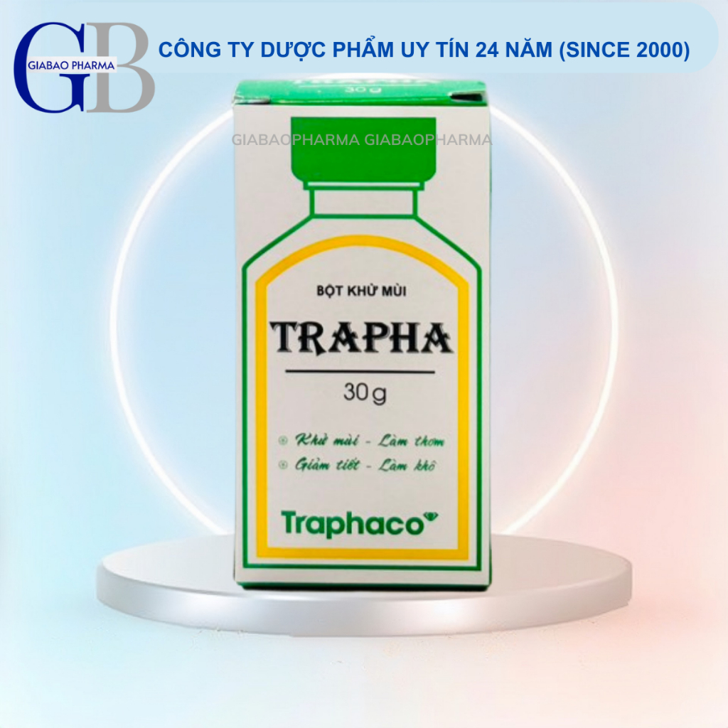 Bột hỗ trợ giảm mùi Trapha giảm hôi chân , hôi nách (chai dạng bột 30g)