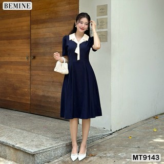 Đầm thiết kế cổ phối tai thỏ dáng xòe BEMINE MT9143