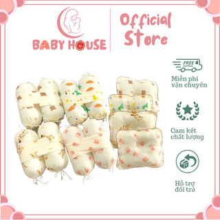 Bộ gối chặn xô muslin cho bé