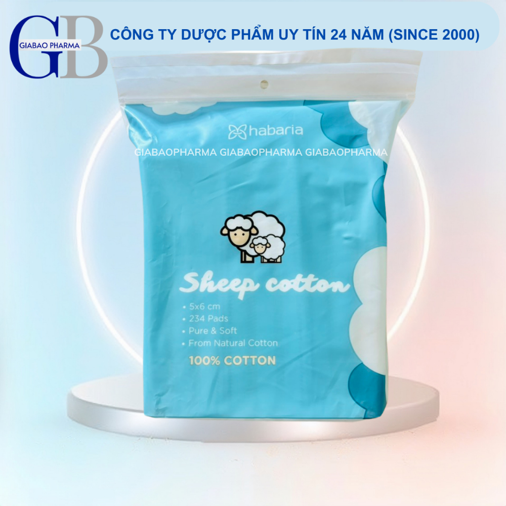 Bông tẩy trang Habaria sheep cotton( 234 miếng)