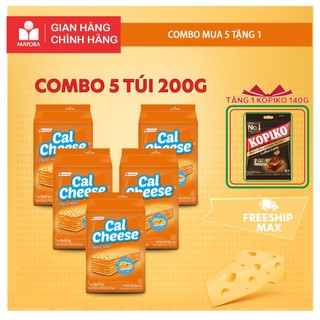 Combo 5 bánh xốp phô mai cal cheese túi 200g