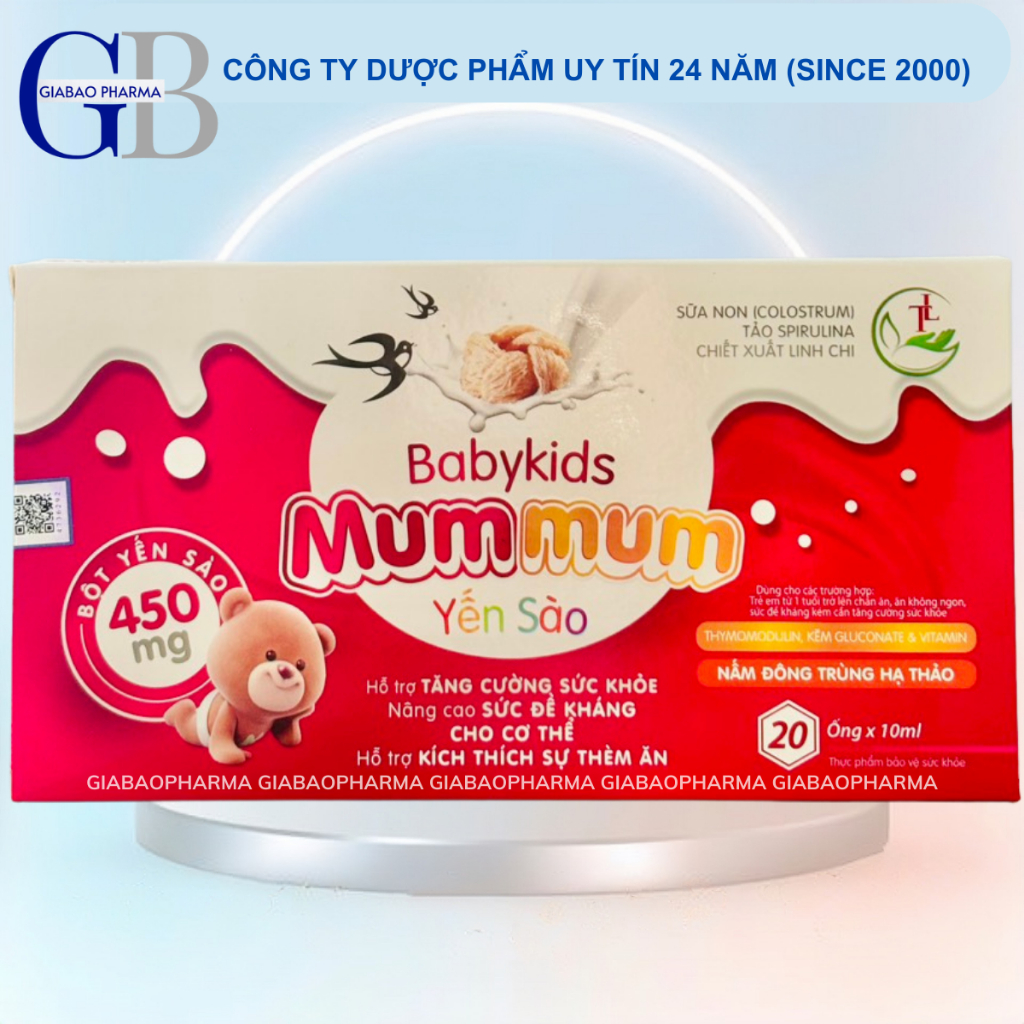 Yến sào babykids mummum hỗ trợ bé ăn ngon (hộp 20 ống)