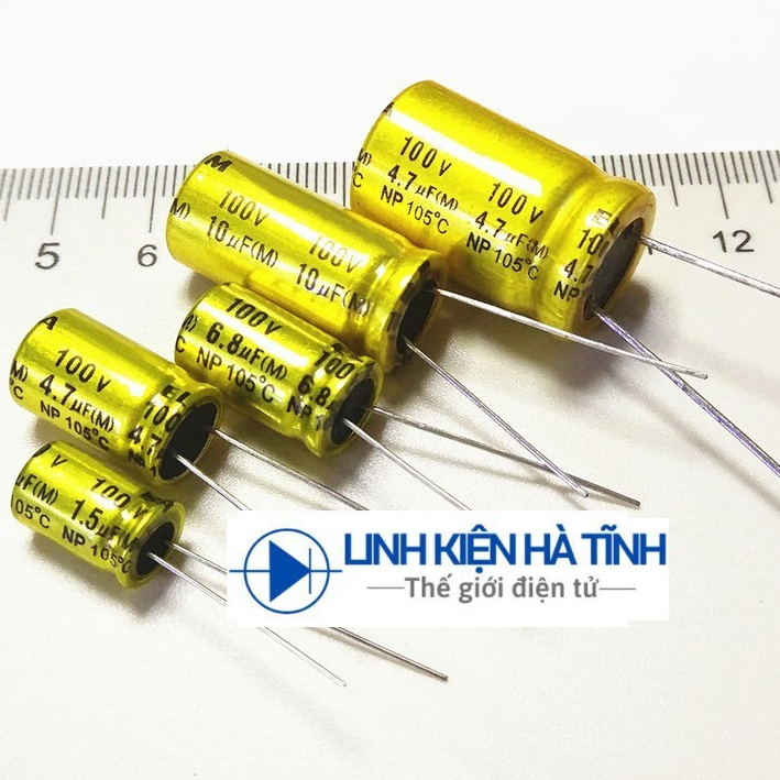 Túi 10 cái 4.7UF 100V Tụ phân tần gắn loa treble Elna các loại, tụ lọc tần số cho loa treble Elna