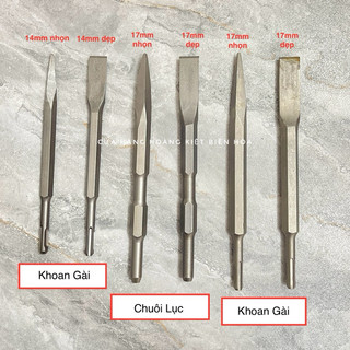 Mũi đục bê tông dẹp, nhọn 14mm 17mm