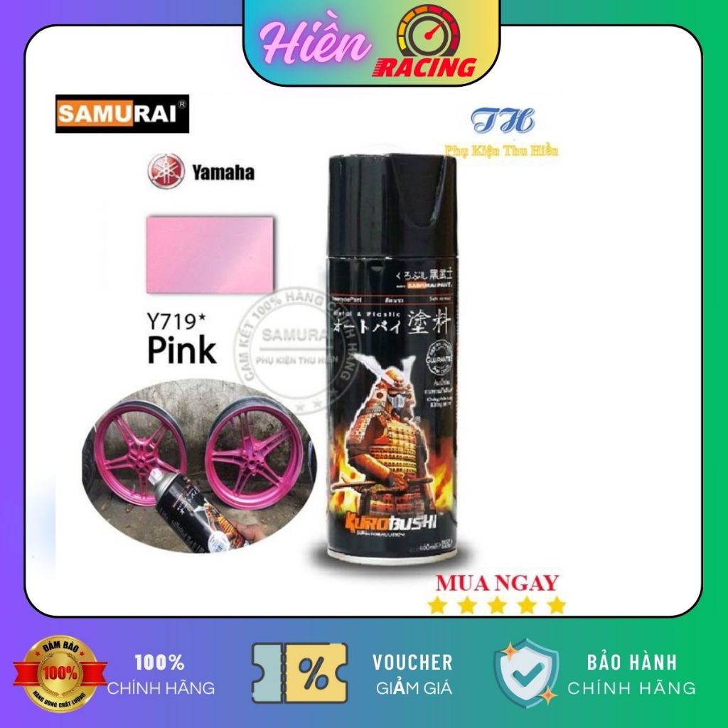 Sơn Xịt Samurai Màu Hồng Pink - Mã Y719