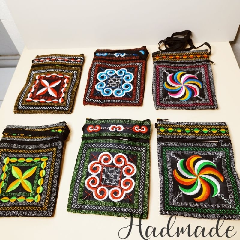 Túi thổ cẩm đeo chéo đựng điện thoại 14/20 cm - made in Việt Nam