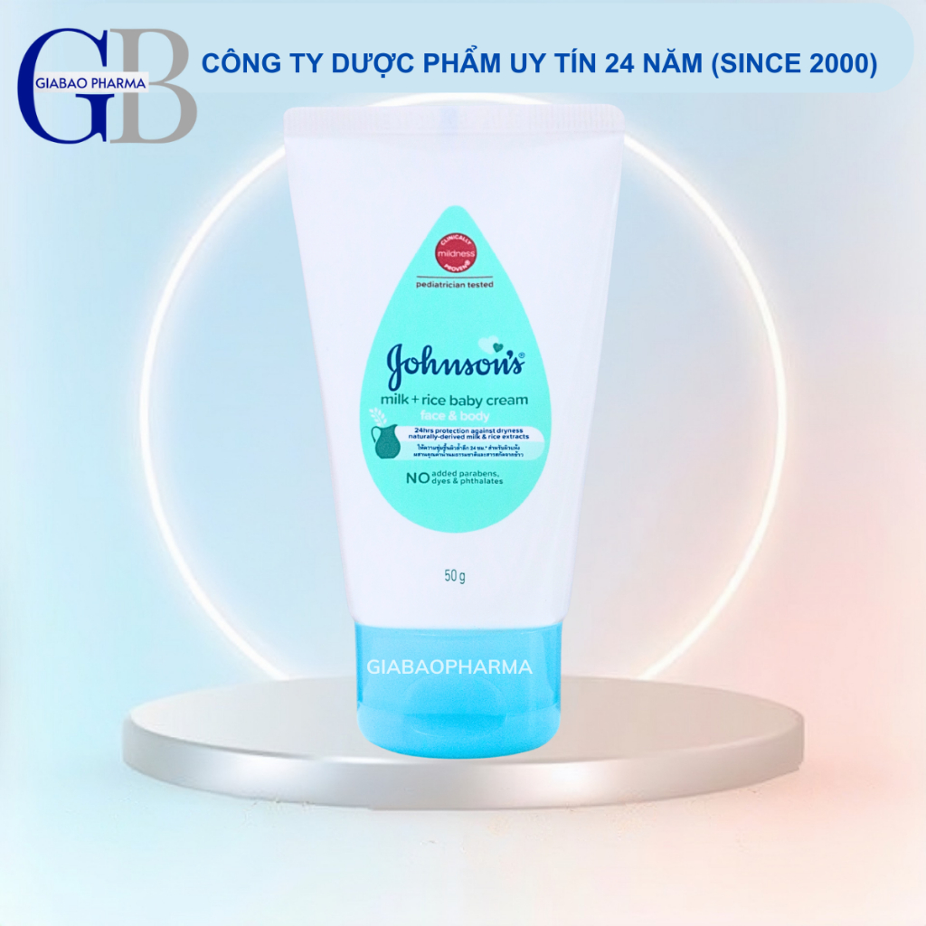 Kem dưỡng da chứa sữa & gạo Johnson’s baby cho cae mẹ và bé 50g