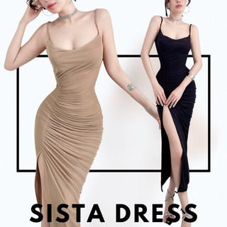 SISTA - Đầm 2 dây body thun lưới Mesh nhúng xéo ôm siêu tôn dáng, sang xịn mịn