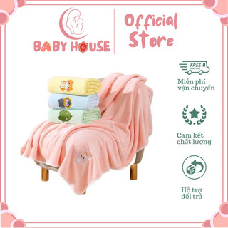 Khăn tắm cho bé vải nhung san hô 105x110cm siêu mềm mịn