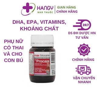 Viên uống bổ sung DHA, EPA, vitamin và khoáng chất cho bà bầu và cho con bú PM PROCARE chính hãng Úc