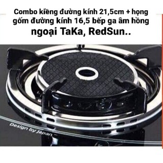 Combo kiềng thép + họng/ ống điếu bếp ga âm hồng ngoại taka