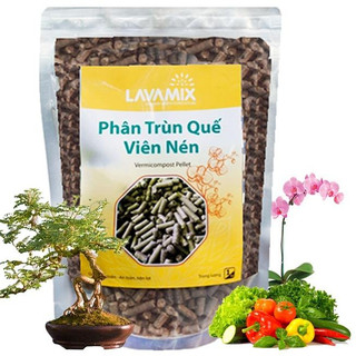 Phân trùn quế dạng viên Nén, Phân hữu cơ Tốt Cho Rau Củ Quả- Túi Lớn