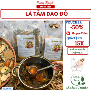 Lá tắm người dao đỏ sau sinh, tắm xông dao đỏ Mom Việt