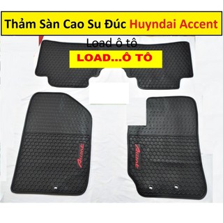 Thảm Sàn, Thảm Trải Sàn Xe Huyndai Accent 2024-2018 Chất Liệu Cao Su Đúc Nguyên Khối Tổ Ong