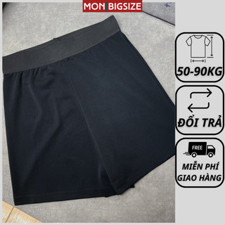 Quần short đùi bigsize nữ bảo hộ vải thun co giãn nhẹ mềm mịn   MON big size 50 - 90kg