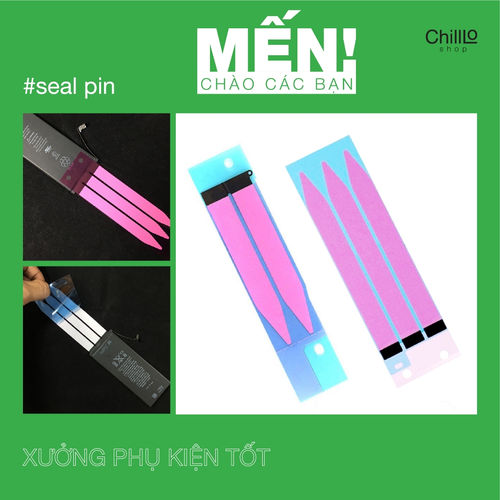 Miếng Keo Dán Pin iPhone/ Seal Pin iPhone/ Siu Pin iP - Miếng Cao Su Dán Pin Chất Lượng Cao Đủ Các D
