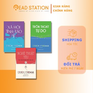 Sách bộ Erich Fromm: nghệ thuật yêu + trốn thoát tự do + xã hội tỉnh táo (Combo/Lẻ 3 cuốn)