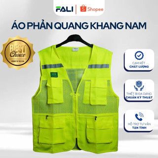 Áo phản quang Khang Nam cao cấp KNPQ01, áo lưới phản quang bảo hộ lao động đủ màu cho kỹ sư và công nhân