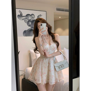 Đầm voan cổ yếm cột nơ đi chơi, đi biển siêu xinh