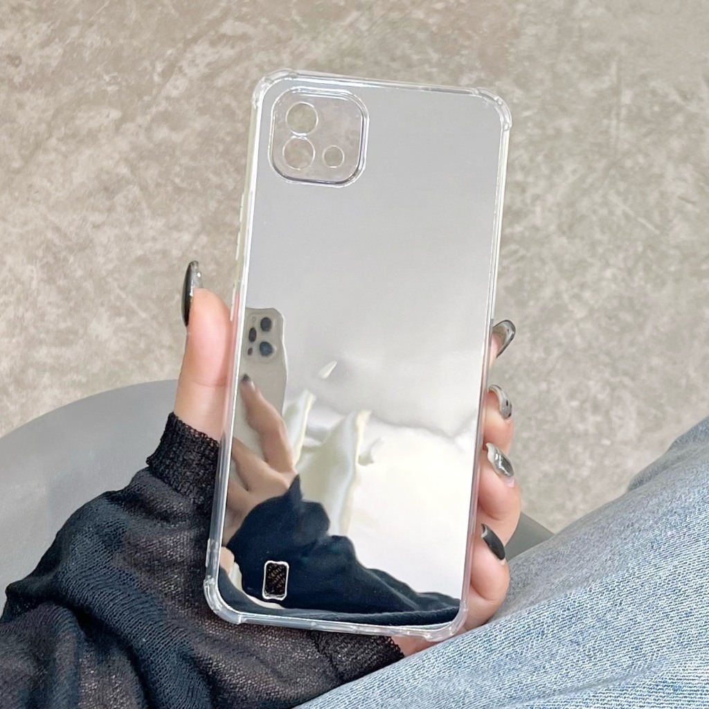 [ Oppo Realme C20/Realme C11 2021 ] Ốp Lưng Gương Silicon Chống Sốc