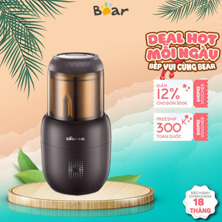 Máy xay bột khô đa năng BEAR FSJ-A03D1, 300W, 4 lưỡi dao inox, xay cà phê, tiêu, ớt, ngũ cốc, BH 18T