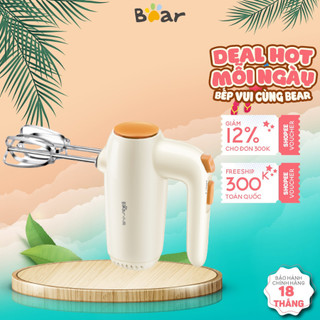 Máy đánh trứng cầm tay mini bear ddq-b01k1, 125w, 5 tốc độ quay, que đánh inox, đánh kem, sữa.bh 18t