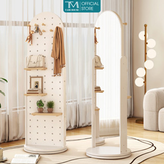 Gương đứng soi toàn thân xoay 360 độ kết hợp kệ để đồ tiện ích thương hiệu TAMI - GP312