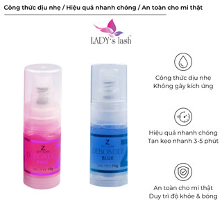 Gel tháo mi sky zone debonder 15g - chính hãng hàn quốc, dịu nhẹ cho mắt - lady's lash