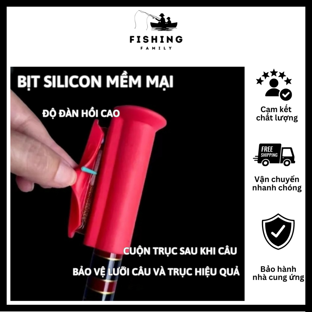 Bịt đầu cần câu, bọc đầu cần đa năng, phụ kiện cuộn trục