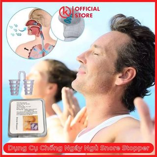 Dụng cụ chống ngáy ngủ snore stopper kẹp mũi silicon làm rộng đường thở giảm tiếng ngáy dễ thở khi ngủ