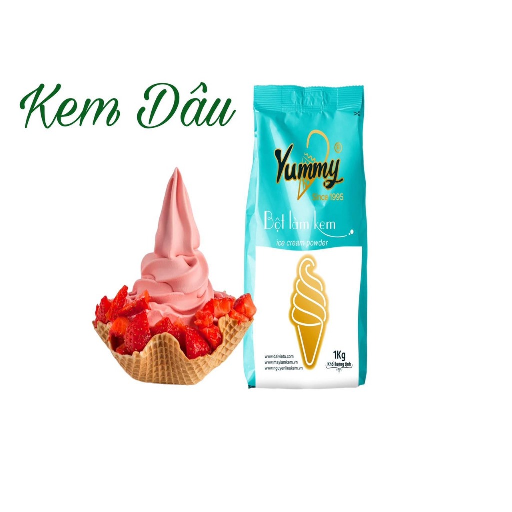 Bột làm kem tươi DÂU