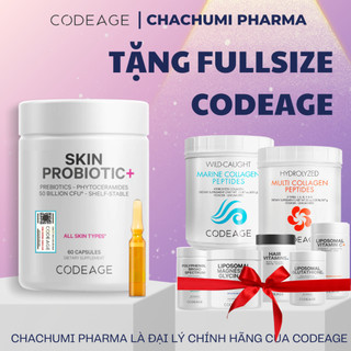 Viên uống codeage skin probiotic bổ sung lợi khuẩn, giảm mụn & khỏe da 60 viên