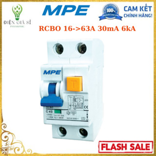 Cầu Dao Chống Giật RCBO(Từ 16A Đến 63A) Chính Hãng MPE Bảo Hành 2 Năm