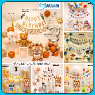 Set bóng sinh nhật hàn quốc mẫu mới, phụ kiện trang trí sinh nhật giá rẻ, tặng kèm bơm phụ kiện trang trí như mẫu