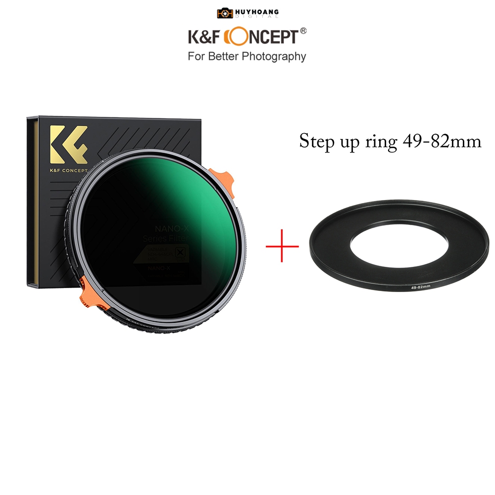 Kính lọc K&F CONCEPT 2in1 CPL ND4-64 28 Multi-Layer 82mm | Sản phẩm chính hãng - 49mm