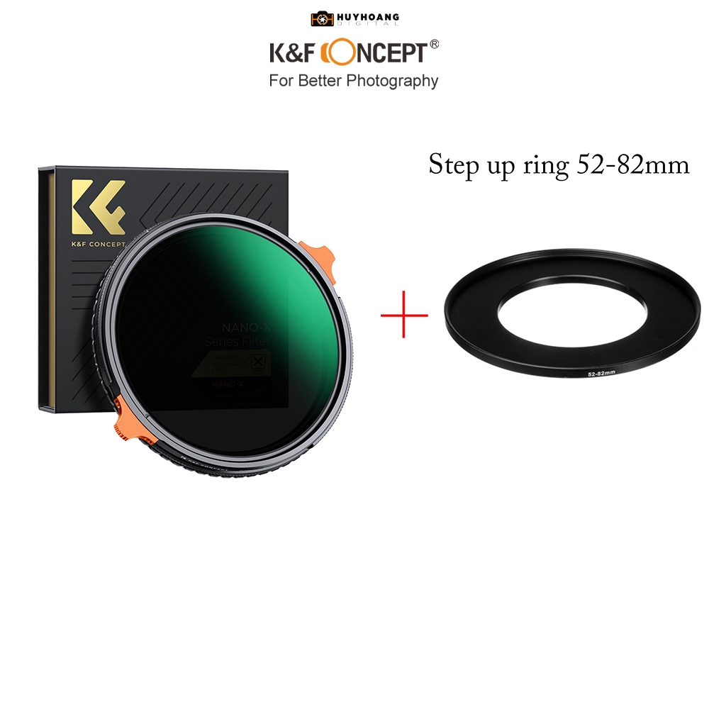 Kính lọc K&F CONCEPT 2in1 CPL ND4-64 28 Multi-Layer 82mm | Sản phẩm chính hãng - 52mm