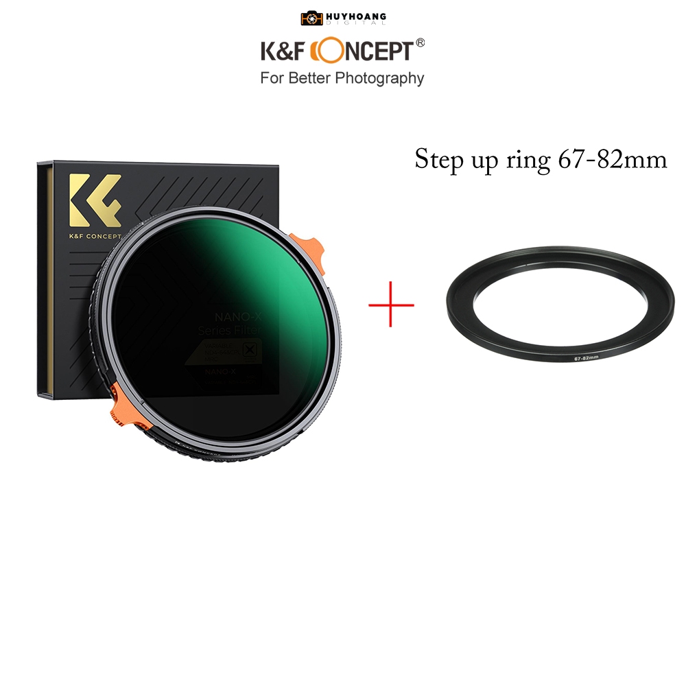 Kính lọc K&F CONCEPT 2in1 CPL ND4-64 28 Multi-Layer 82mm | Sản phẩm chính hãng - 67mm
