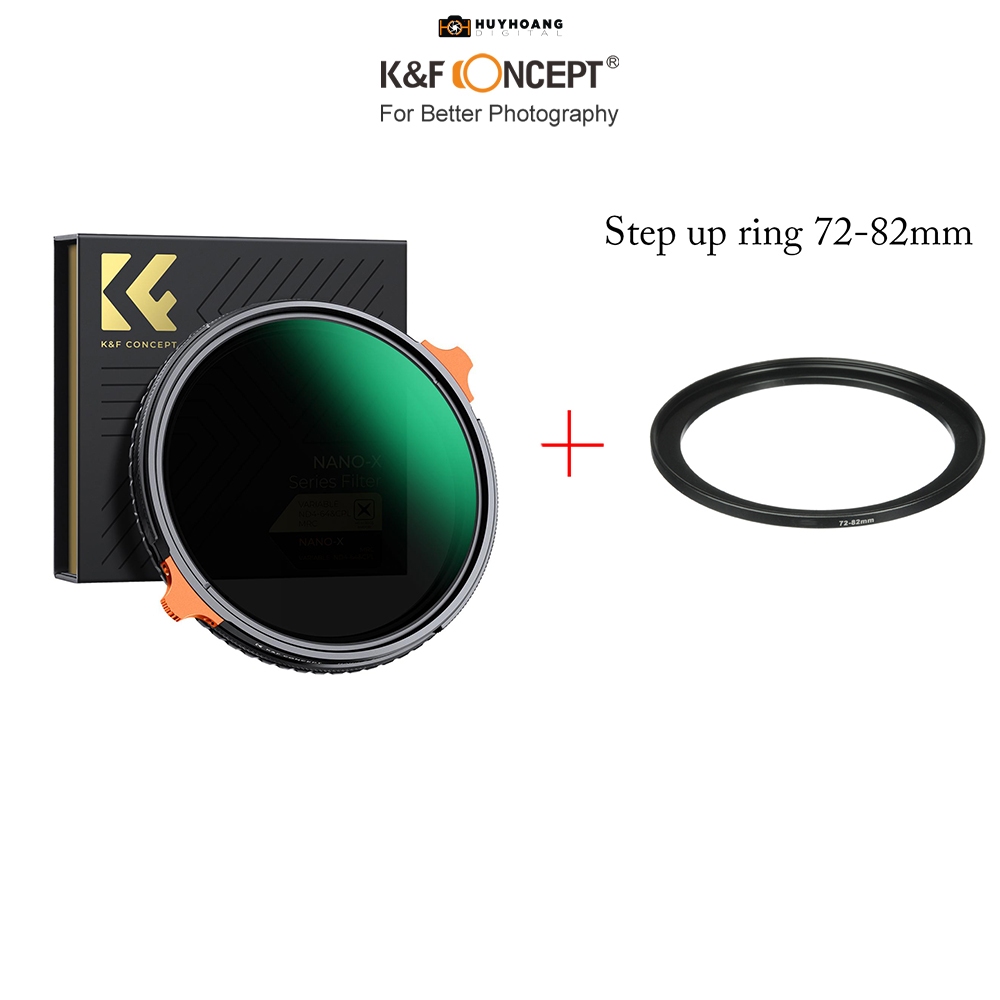 Kính lọc K&F CONCEPT 2in1 CPL ND4-64 28 Multi-Layer 82mm | Sản phẩm chính hãng - 72mm