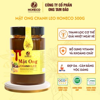 Mật ong Chanh Leo Honeco 500g - Giúp bồi bổ sức khỏe, tăng sức đề kháng detox cơ thể