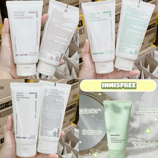 (MẪU MỚI) SỮA RỬA MẶT INNISFREE GREEN TEA / VOLCANIC / BIJA