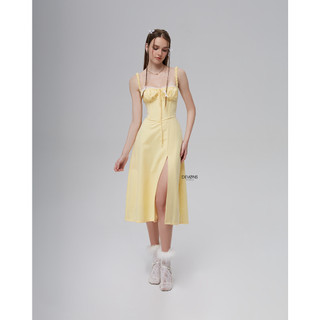 Váy đầm nữ midi hai dây dáng ôm tara dress - devons studio