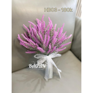 Hoa cưới, hoa cầm tay cô dâu oải hương Lavender HB03