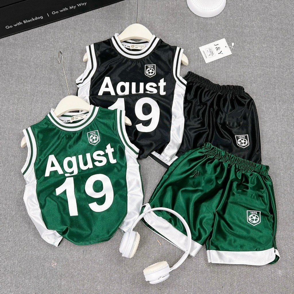 BỘ BA LỖ THỂ THAO AGUST 19 CHẤT COTTON BÓNG HOT CHO BÉ 8-18KG